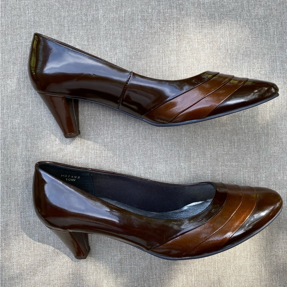 Ros Hommerson comfort patent leather pumps size 10 W - Picture 2 of 6